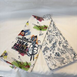 Disney Parks Ink And Paint Dish Towel Set